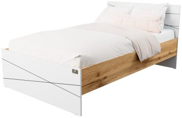 Кровать Мебель Азии Алиса Лайн 120x200см светло-коричневый/белый купить,NaN