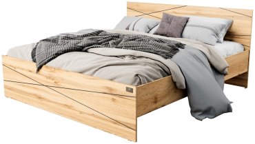 Кровать Мебель Азии Алиса Лайн 180x200см с матрасом коричневая купить,NaN
