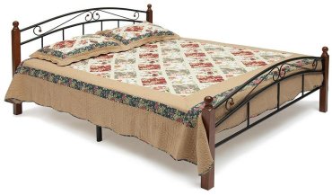 Кровать Tetchair AT-8077 200x160х90см коричнево-черный купить,NaN