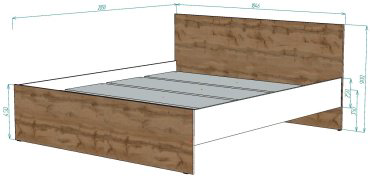 Кровать Мебель Азии Алиса 180x200см бело-коричневая купить,80990
