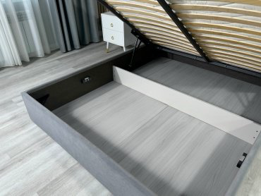 Кровать Мебель Азии Mia 200x140х102см серый купить,NaN