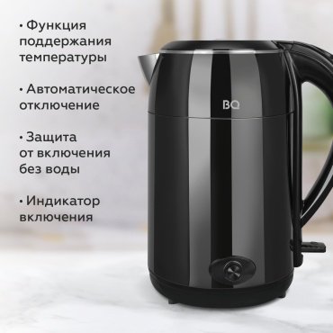 Электрочайник BQ KT1800SW черный купить,0