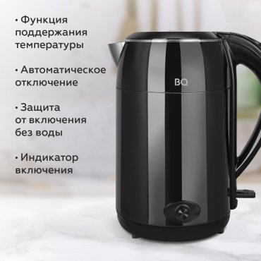 Электрочайник BQ KT1800SW черный купить,NaN