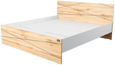 Кровать Мебель Азии Алиса Лайн 180x200см с матрасом белый/светло-коричневый купить,NaN