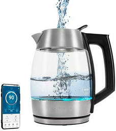 Электрочайник Polaris PWK-1841CGLD WIFI IQ Home серебристый, прозрачный