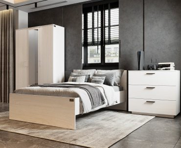 Гарнитур Мебель Азии Вирджиния, сп. место 140х200 см сосна выбеленная купить,NaN
