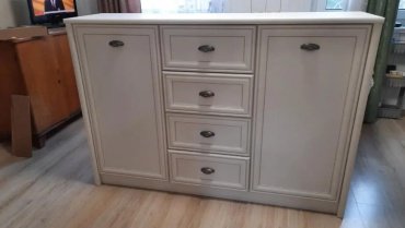 Комод Dominika Салерно KOM2D4S, 150x39x104 см, белый - ForteMarket Комод Dominika Салерно KOM2D4S, 150x39x104 см, белый купить,0