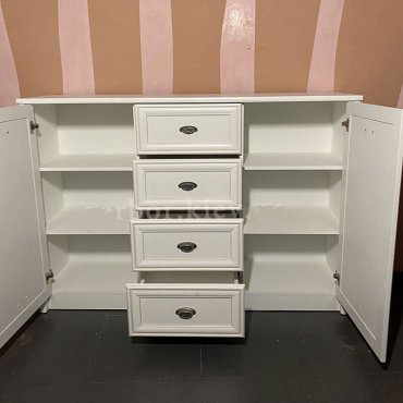 Комод Dominika Салерно KOM2D4S 150x39x104см белый купить,NaN