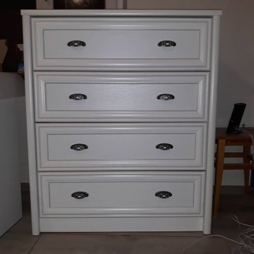 Комод Dominika Салерно 009 KOM4S, 87x39x105 см, белый - ForteMarket Комод Dominika Салерно 009 KOM4S, 87x39x105 см, белый купить,0