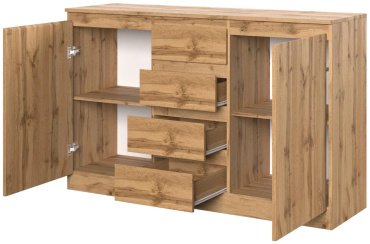 Комод Dominika комод Т-4 , Дуб Вотан, 140.3x43.3x89.5 см, коричневый - ForteMarket Комод Dominika комод Т-4 , Дуб Вотан, 140.3x43.3x89.5 см, коричневый купить,0