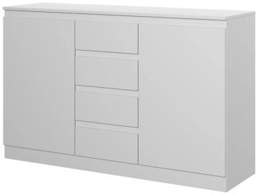 Комод Dominika Т-4, 140.3x43.3x89.5 см, белый купить,NaN