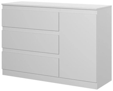 Комод Dominika Т-7, 123.2x43.3x85.7 см, белый - ForteMarket Комод Dominika Т-7, 123.2x43.3x85.7 см, белый купить,0