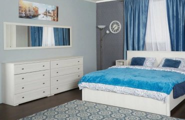 Комод Глазов Sherlock, 95x45x85 см, белый, серый купить,NaN
