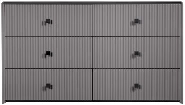 СлонимМебель Комод Севилья, 139.1x47x80.1 см, графит