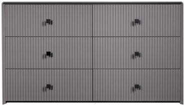 СлонимМебель Комод Севилья, 139.1x47x80.1 см, графит купить,NaN