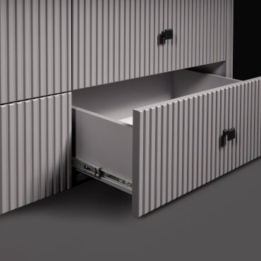 СлонимМебель Комод Севилья, 139.1x47x80.1 см, графит купить,0