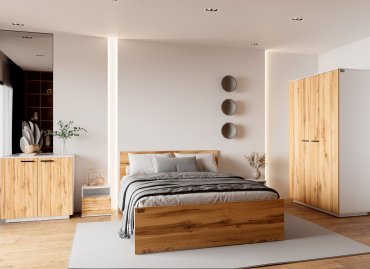 Гарнитур Мебель Азии Алиса 180, сп. место 180х200 см, белый-коричневый