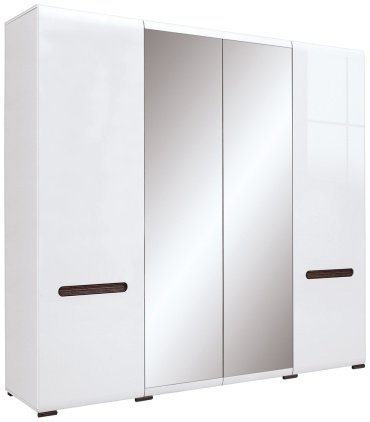 Распашной шкаф BRW Ацтека SZF2D2L/21/22, 220x210х60 см, белый купить,NaN