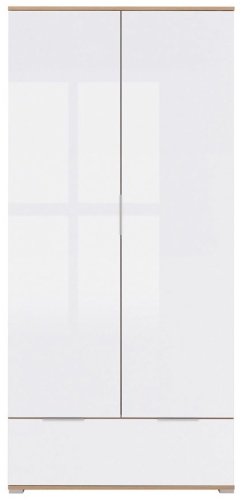 Распашной шкаф BRW Злата SZF2D1S, 90.5x195х56.5 см, белый купить,NaN