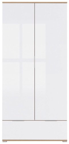 Распашной шкаф BRW Злата SZF2D1S, 90.5x195х56.5 см, белый купить,NaN
