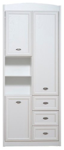 Шкаф распашной Гербор Салерно REG3D3S 87x220х38.5см белый купить,NaN