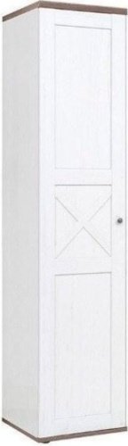 Шкаф распашной Гербор Тина REG1D 48.5x225х60см белый купить,NaN