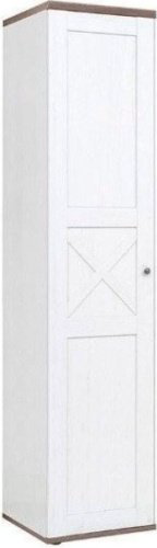 Шкаф распашной Гербор Тина REG1D 48.5x225х60см белый купить,NaN