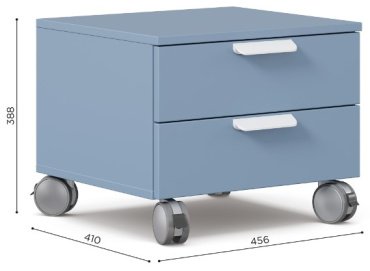 Тумба Любимый Дом Милтон ЛД 537.070.000, 45.6x38.8x41 см, синий - ForteMarket Тумба Любимый Дом Милтон ЛД 537.070.000, 45.6x38.8x41 см, синий купить,0