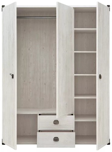 Распашной шкаф BRW ИнJSZF3D2S/150, 150x195.5х57 см, белый купить,NaN