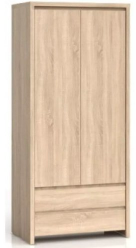 Распашной шкаф Гербор Каспиан SZF2D2S, 90x201х56 см, коричневый купить,NaN