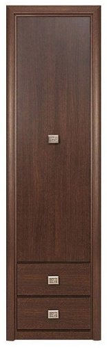 Распашной шкаф Гербор Коен REG1D2S, 58.1x200.5х39.6 см, коричневый