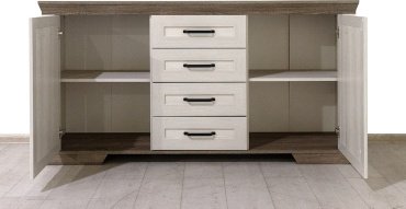 Комод Гербор Марсель , 166.5x45.5x90.5 см, коричневый, белый купить,0