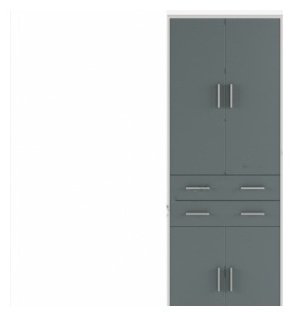 Распашной шкаф Гербор Каби 4Д 2Я 79x221х35см серый купить,NaN