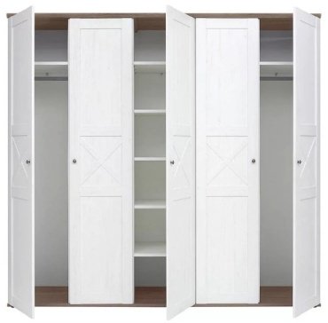 Шкаф распашной Гербор Тина SZF5D 242x225х59.5см белый купить,NaN