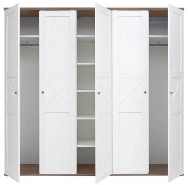 Шкаф распашной Гербор Тина SZF5D 242x225х59.5см белый купить,NaN