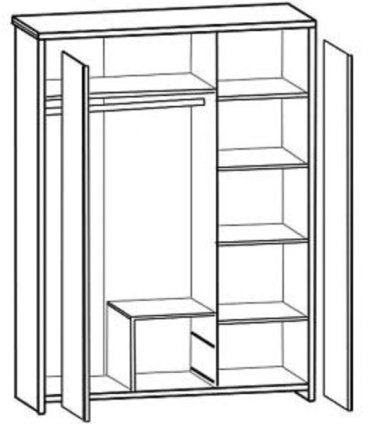 Распашной шкаф Гербор Каспиан, 153.5x211х55.5 см, бежевый купить,NaN