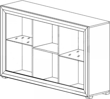 Комод Гербор Маркус Тумба REG 2W1D Джанни, 151x38x91 см, белый, коричневый
