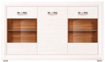 Комод Гербор Маркус Тумба REG 2W1D Джанни, 151x38x91 см, белый, коричневый - ForteMarket Комод Гербор Маркус Тумба REG 2W1D Джанни, 151x38x91 см, белый, коричневый купить,0
