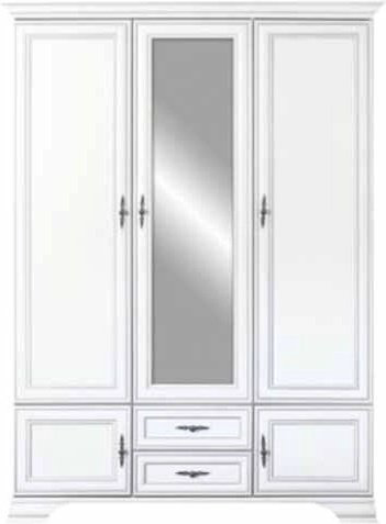 Распашной шкаф BRW Кентуки SZF5D2S, 159.5x225х61 см, белый купить,NaN