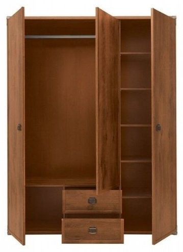 Распашной шкаф Гербор Индиана 150x195.5х57см коричневый купить,NaN