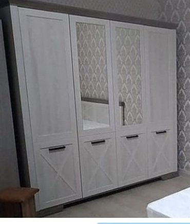 Распашной шкаф Гербор Марсель, 216x221х60 см, белый
