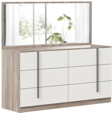 Комод NDESIGN Аравия-Кристал LD 419.050, 170x55x159 см, белый, светло-коричневый