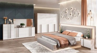Комод NDESIGN Аравия-Кристал LD 419.050, 170x55x159 см, белый, светло-коричневый купить,0