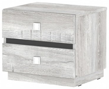 Тумба Dominika 411 Тумба прикроватная Дуб Шавиниган, 45.2x40x37.4 см, светло серый