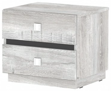 Тумба Dominika 411 Тумба прикроватная Дуб Шавиниган, 45.2x40x37.4 см, светло серый купить,NaN
