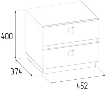 Тумба Dominika 411 Тумба прикроватная Дуб Шавиниган, 45.2x40x37.4 см, светло серый купить,NaN