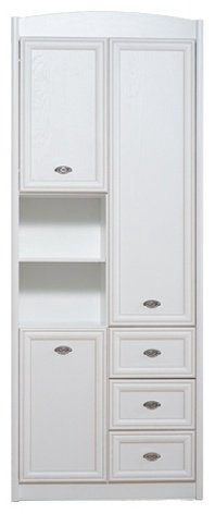 Распашной шкаф BRW Салерно REG3D3S, 87x220х38.5 см, белый - ForteMarket Распашной шкаф BRW Салерно REG3D3S, 87x220х38.5 см, белый купить,NaN