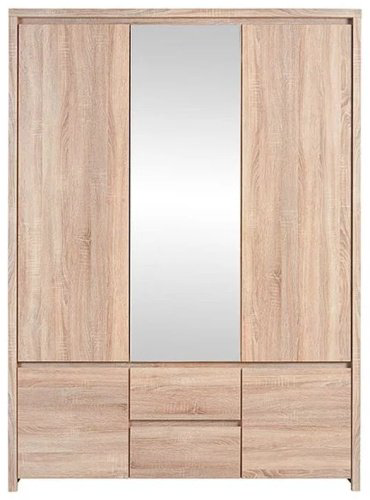 Распашной шкаф BRW Каспиан SZF5D2S, 153.5x211х55.5 см, коричневый купить,NaN