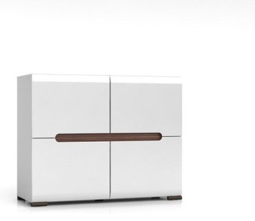 Тумба Гербор Ацтека 008 REG4D, 105x84x41 см, белый, коричневый