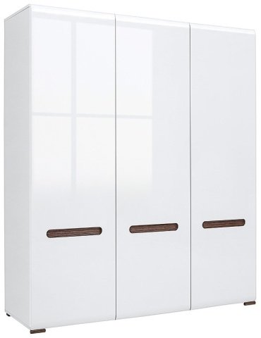 Распашной шкаф BRW Ацтека SZF3D/21/18, 180x210х60 см, белый купить,NaN